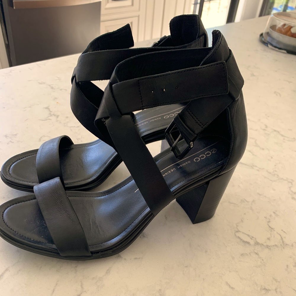 ECCO leather sandal heels